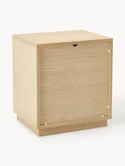 Comodino in legno con frontale imbottito Wisp