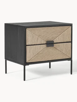 Comodino in legno di mango con cassetti June