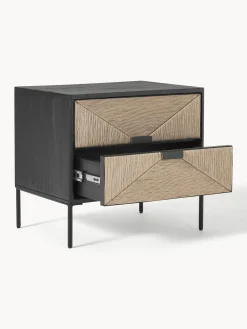 Comodino in legno di mango con cassetti June