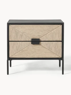 Comodino in legno di mango con cassetti June
