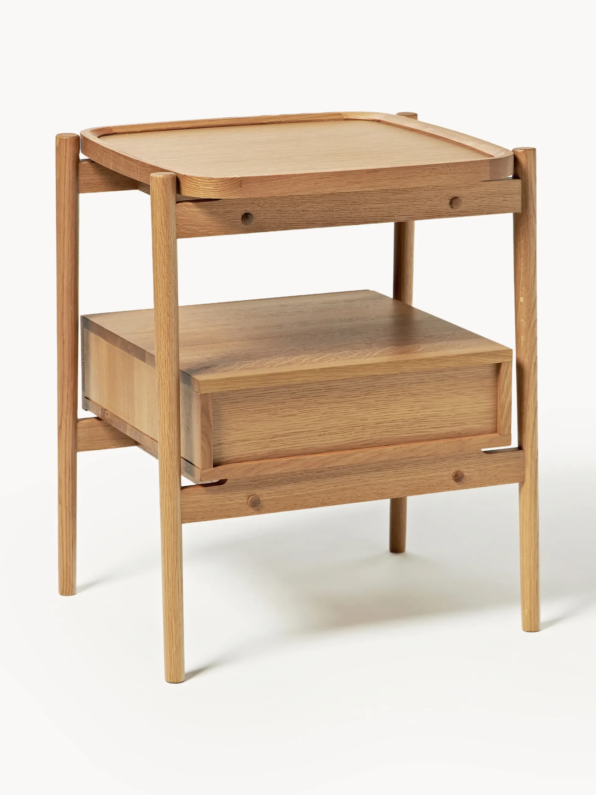 Comodino in legno di quercia Libby