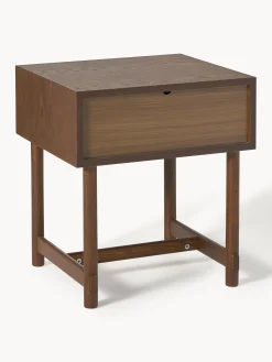 Comodino in legno di quercia con cassetto Diana