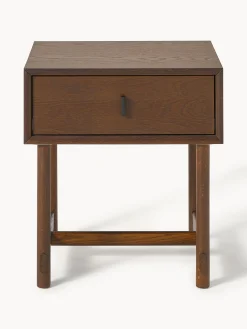 Comodino in legno di quercia con cassetto Diana