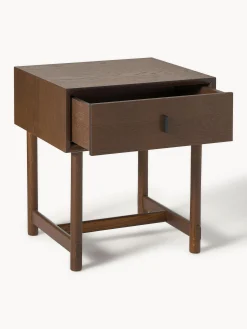 Comodino in legno di quercia con cassetto Diana