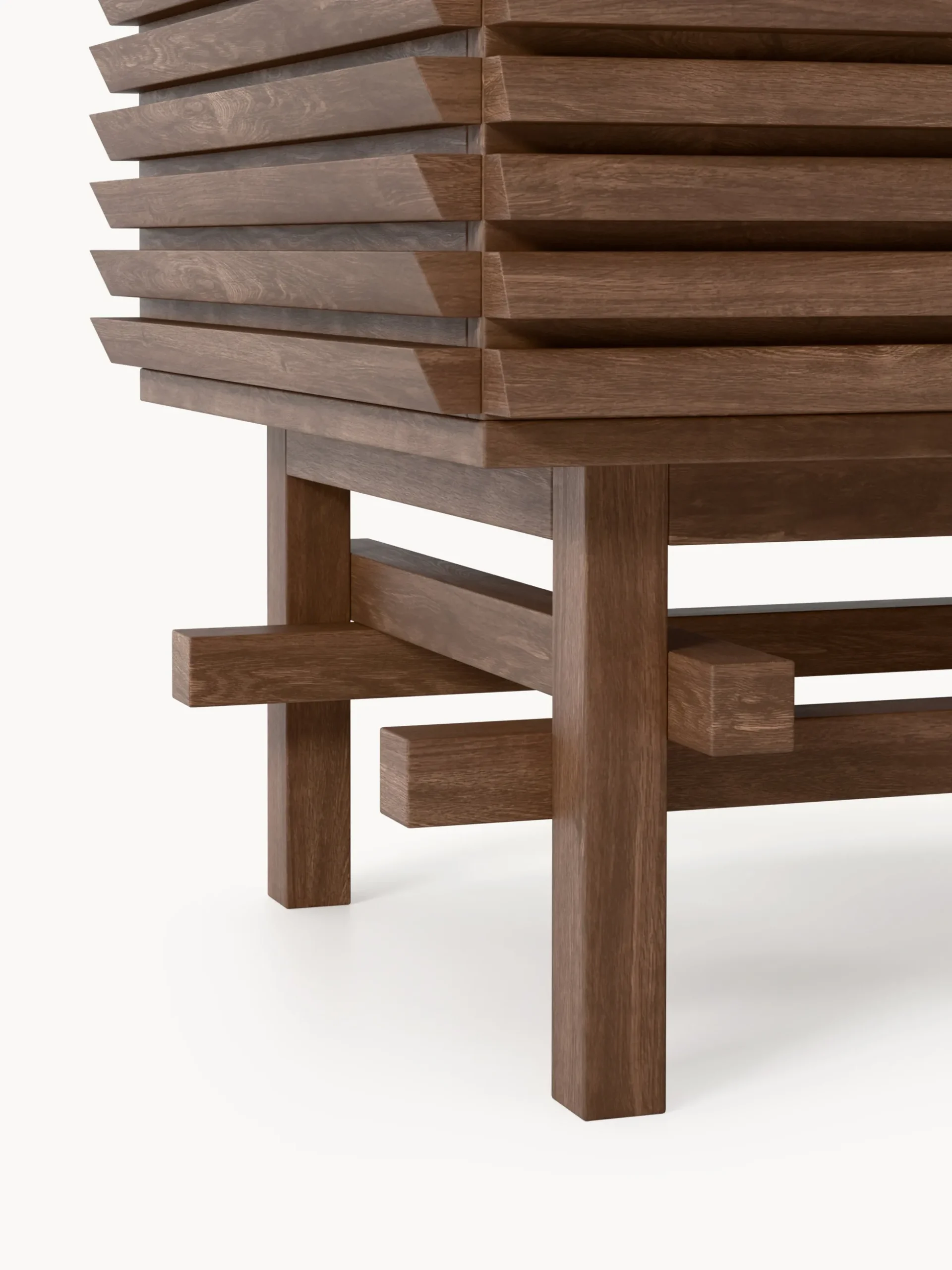 Comodino in legno di quercia Pierce