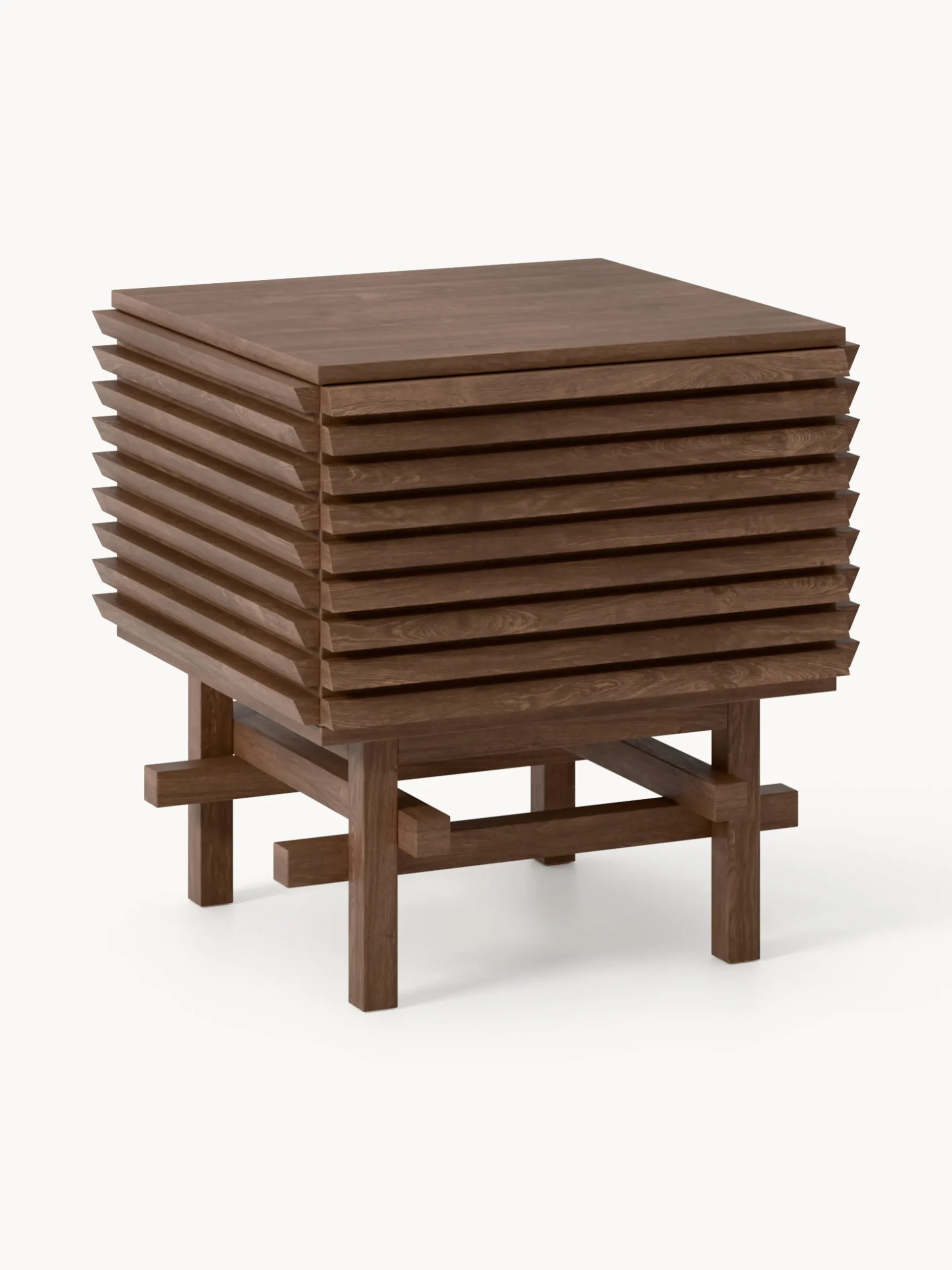 Comodino in legno di quercia Pierce