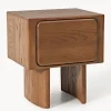 Comodino in legno di quercia Chandler