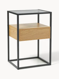 Comodino in vetro Randolf