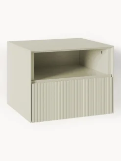 Comodino con frontale scanalato Shea