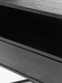 Comodino in legno di mangocon cassetto Luca