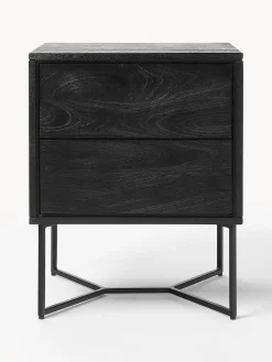Comodino in legno di mango con cassetti Luca