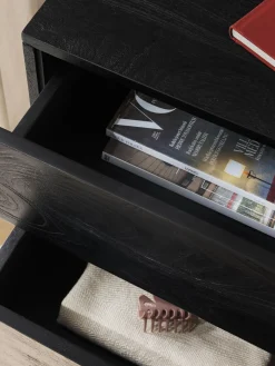 Comodino in legno di mango con cassetti Luca