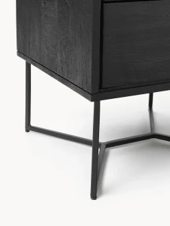 Comodino in legno di mango con cassetti Luca