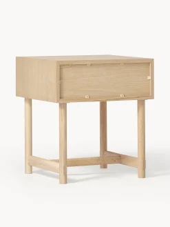Comodino in legno di quercia con cassetto Diana