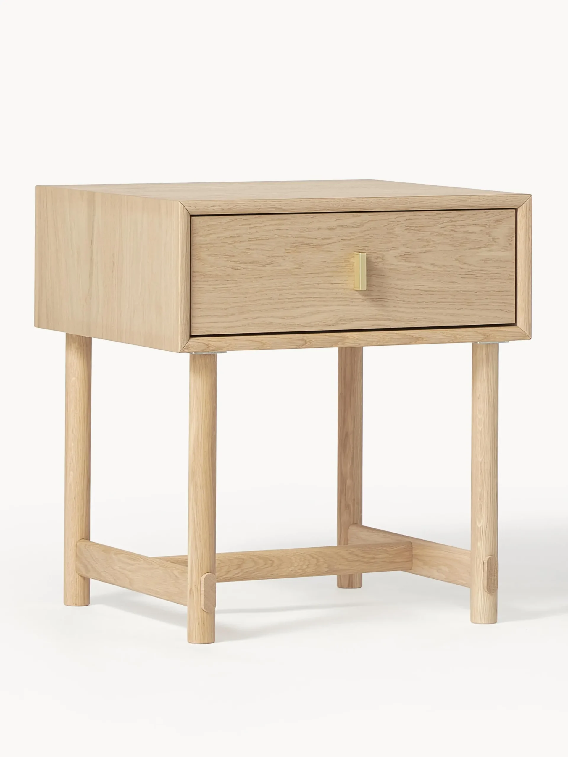 Comodino in legno di quercia con cassetto Diana