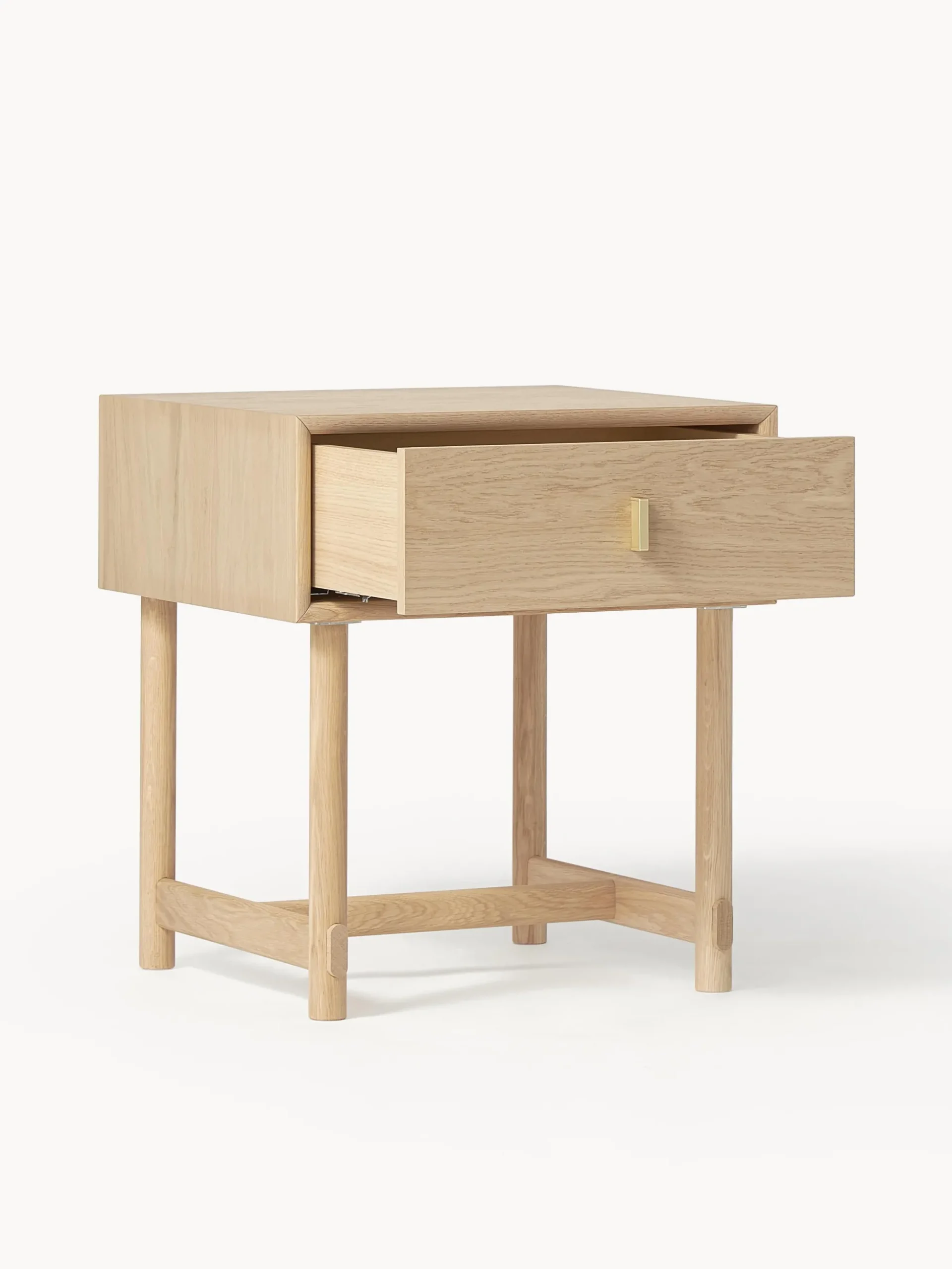 Comodino in legno di quercia con cassetto Diana
