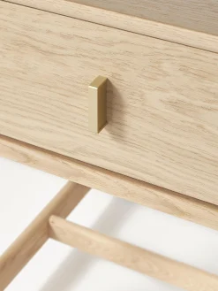 Comodino in legno di quercia con cassetto Diana