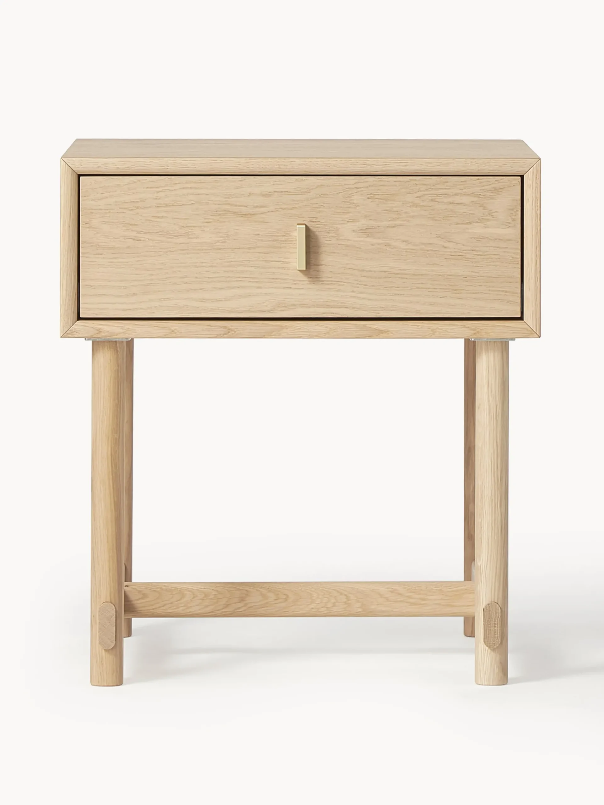 Comodino in legno di quercia con cassetto Diana