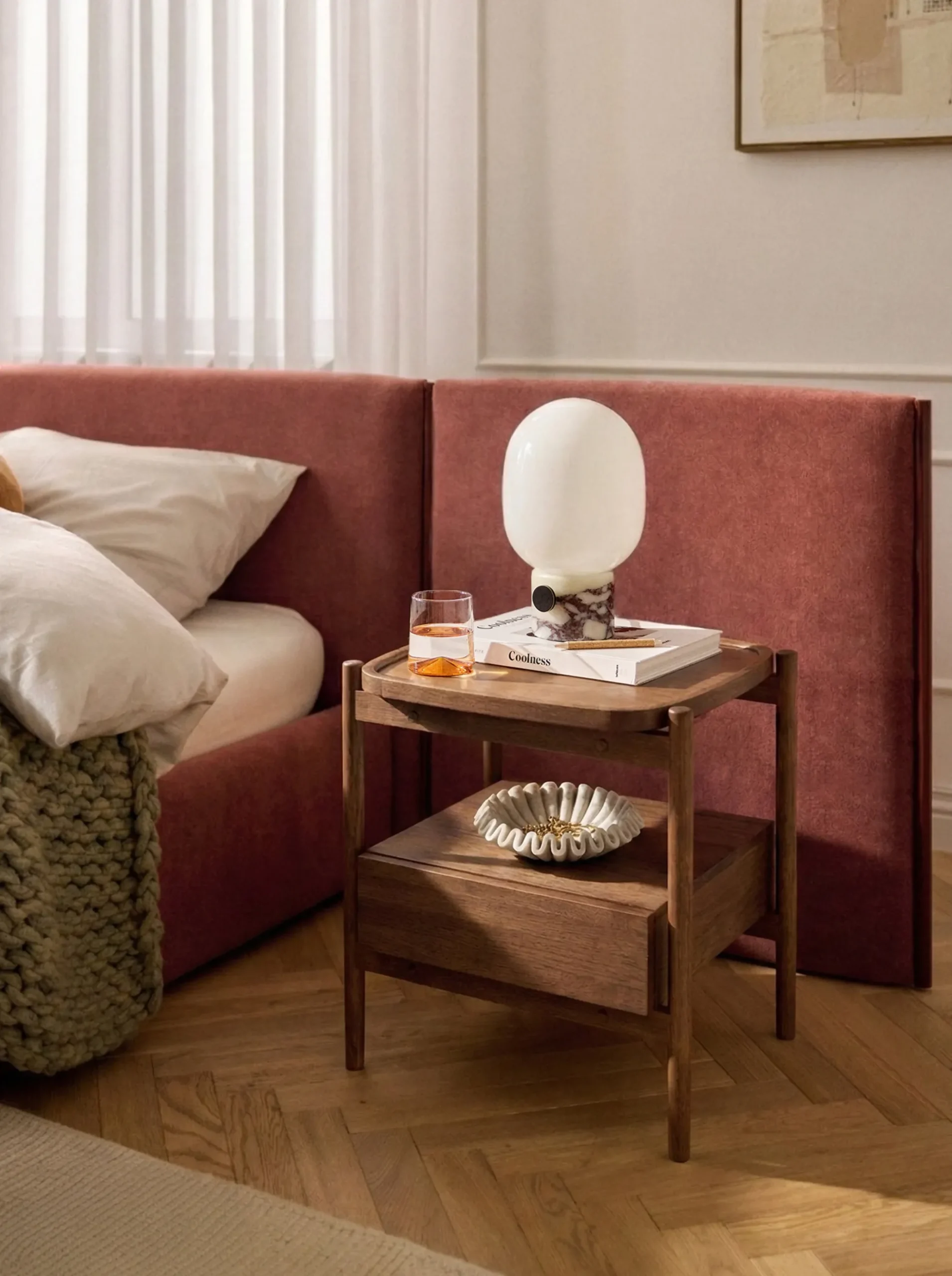 Comodino in legno di quercia Libby