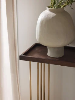 Consolle con piano in legno di mango Luca