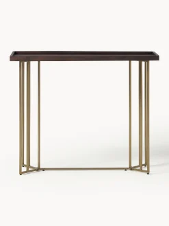 Consolle con piano in legno di mango Luca
