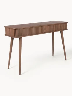 Consolle in legno con ante scorrevoli e frontale scanalato Barbier