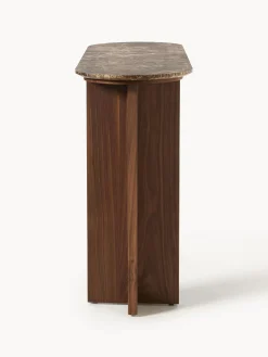 Consolle in legno con piano in marmo Zumi
