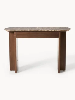Consolle in legno con piano in marmo Zumi
