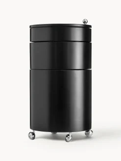 Contenitore a rotelle tondo Barboy, design Verner Panton