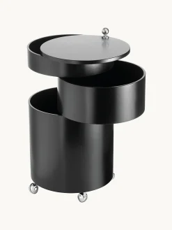Contenitore a rotelle tondo Barboy, design Verner Panton