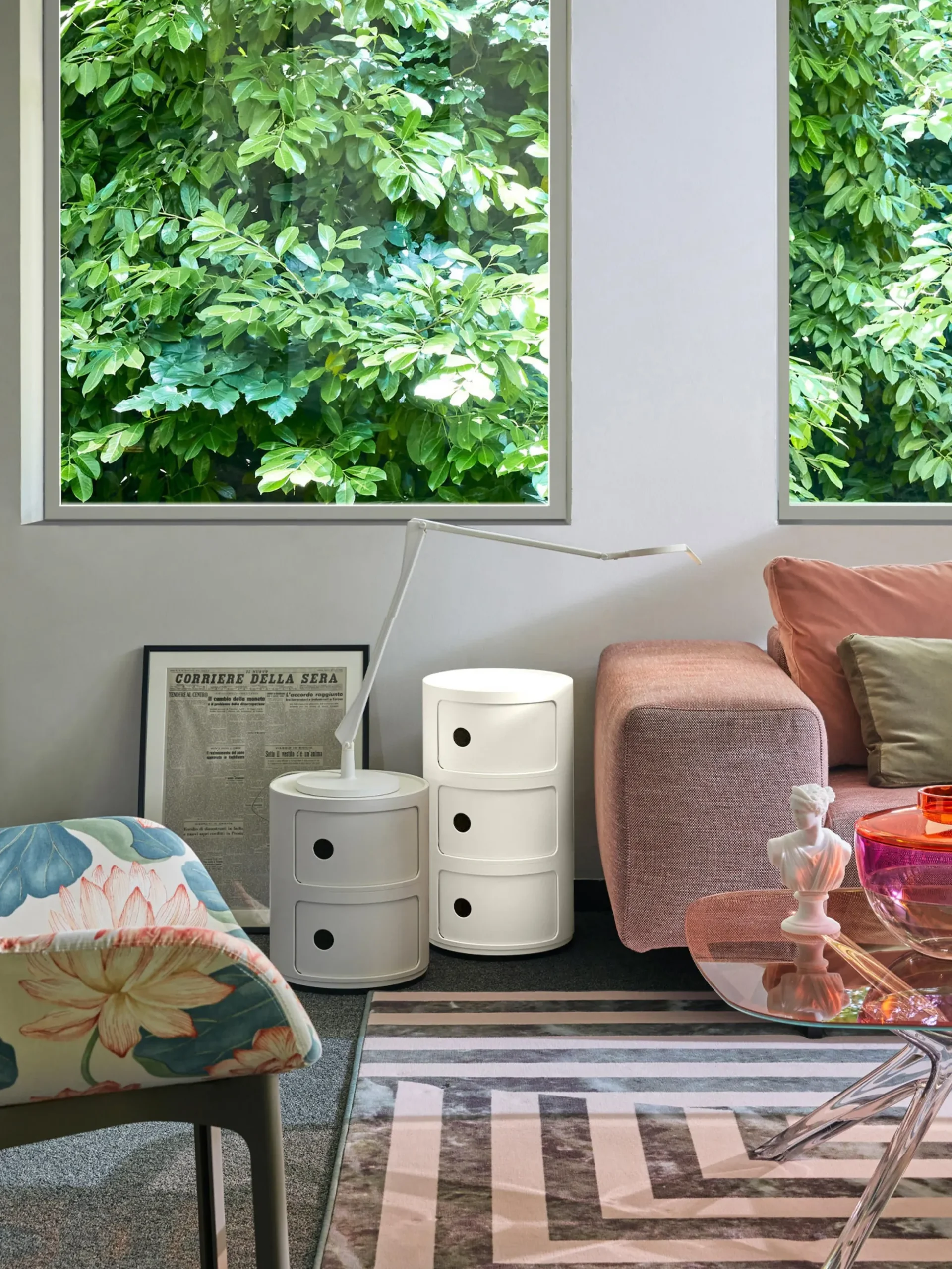 Contenitore di design con 3 cassetti Componibili, alt. 59 cm