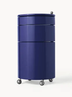 Contenitore a rotelle tondo Barboy, design Verner Panton