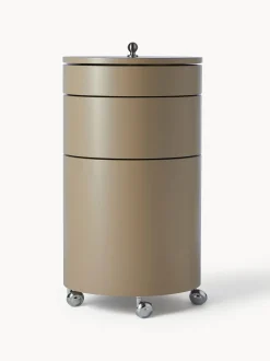 Contenitore a rotelle tondo Barboy, design Verner Panton