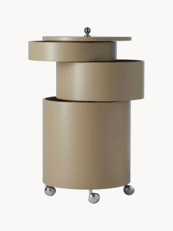 Contenitore a rotelle tondo Barboy, design Verner Panton