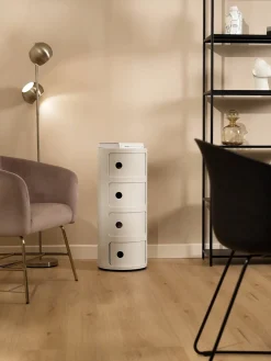 Contenitore di design con 4 cassetti Componibili, alt. 77 cm