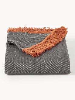 Coperta con motivo a spina di pesce Agatha