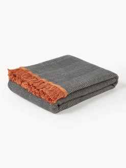 Coperta con motivo a spina di pesce Agatha