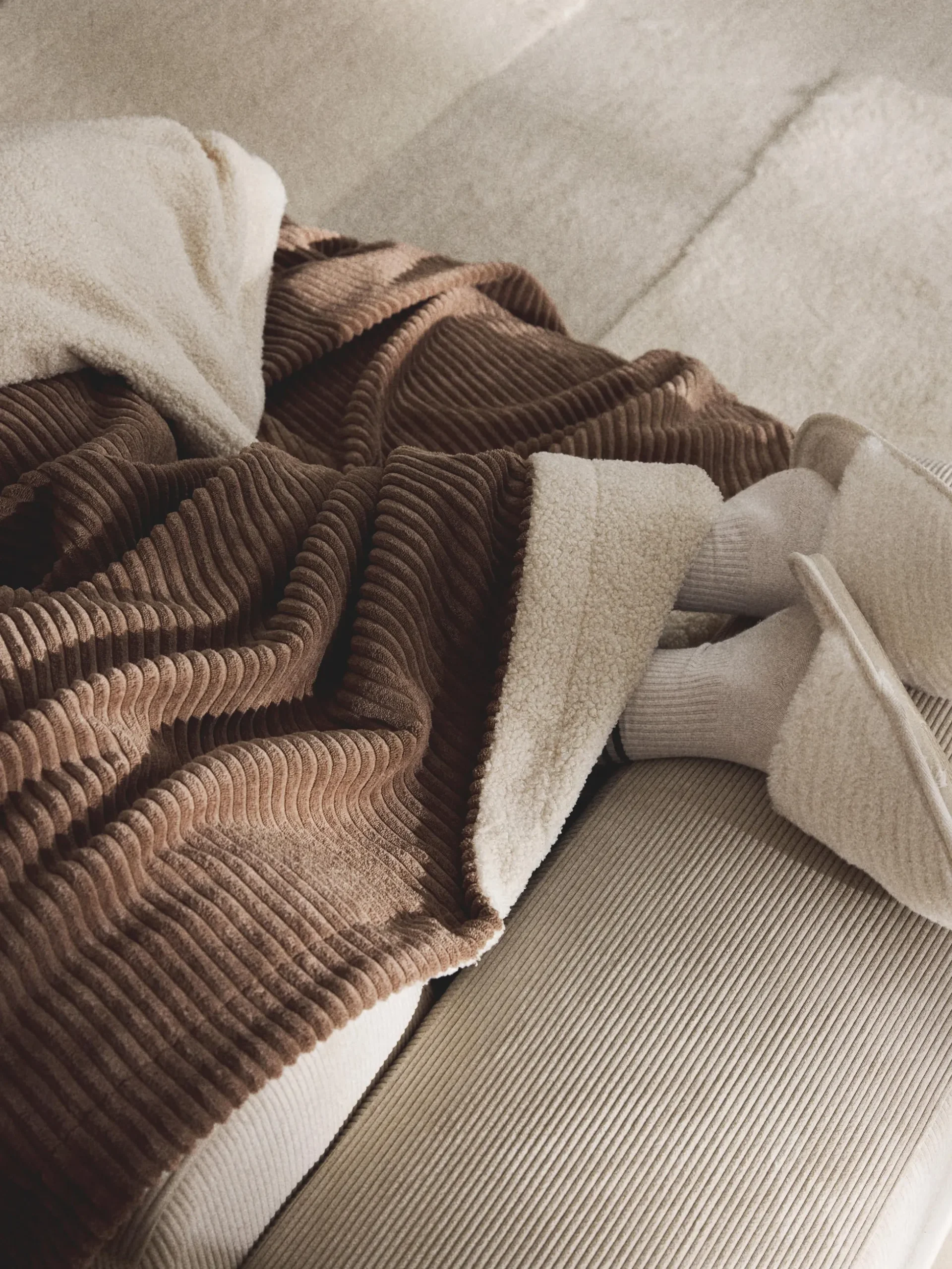 Coperta in velluto a coste Kylen