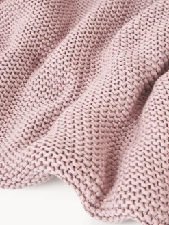 Coperta lavorata a maglia in cotone organico Adalyn
