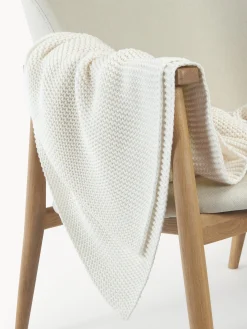 Coperta lavorata a maglia in cotone organico Adalyn