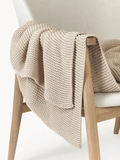Coperta lavorata a maglia in cotone organico Adalyn