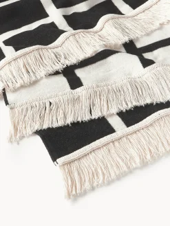 Coperta a quadri con frange Edison