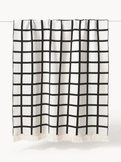 Coperta a quadri con frange Edison