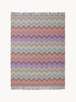 Coperta in lana con frange Perseo