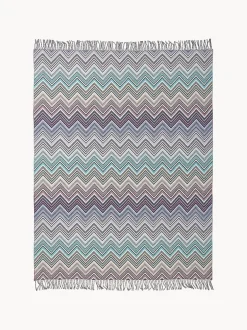 Coperta in lana con frange Perseo