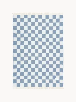 Coperta in lana con motivo a quadri Checkerboard