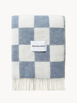 Coperta in lana con motivo a quadri Checkerboard