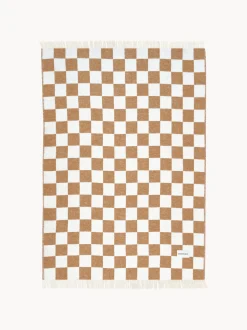 Coperta in lana con motivo a quadri Checkerboard
