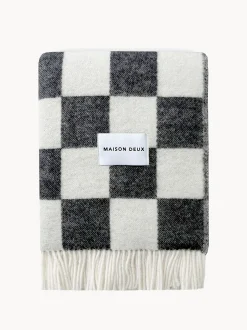 Coperta in lana con motivo a quadri Checkerboard