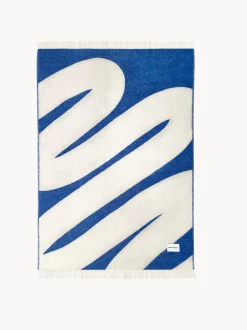 Coperta in lana con motivo a zig-zag Swirl